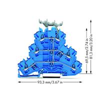 WAGO 2002-3239 Doorgangsklem 3-etages 5.20 mm Spanveer Toewijzing: N Blauw 50 stuk(s) - thumbnail