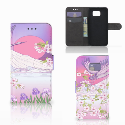 Samsung Galaxy S6 Edge Telefoonhoesje met Pasjes Bird Flying Samsung Galaxy S6 Edge Telefoonhoesje met Pasjes Bird Flying