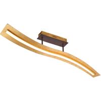 Led Plafondlamp - Plafondverlichting - Trion Salerna - 24w - Warm Wit 3000k - Rechthoek - Mat Goud - Aluminium