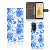 Hoesje voor OPPO Reno8 T 4G Flowers Blue - thumbnail