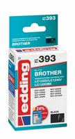 Edding Inktcartridge vervangt Brother LC-1240BK Compatibel Zwart EDD-393 18-393