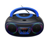 Denver Draagbare Boombox - Bluetooth - FM Radio met LED verlichting - CD Speler - AUX aansluiting - TCL212BT – Blauw - thumbnail