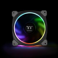 Thermaltake Riing Plus 12 RGB Kit PC-ventilator Zwart, RGB (b x h x d) 120 x 120 x 25 mm Incl. LED-verlichting - thumbnail