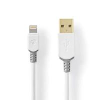 Nedis 8-pins Lightning naar USB-A kabel - USB2.0 - tot 2,4A / wit - 1 meter