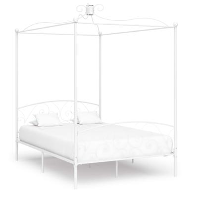 vidaXL Hemelbedframe metaal wit 120x200 cm vidaXL Hemelbedframe metaal wit 120x200 cm