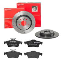 Remmenset, remschijf BREMBO, Remschijftype: Geperforeerd, Inbouwplaats: Achteras: , u.a. für Ford, Volvo - thumbnail