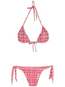 Amir Slama bikini à chevrons - Rose