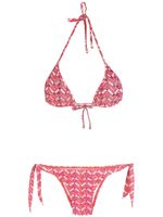 Amir Slama bikini à chevrons - Rose - thumbnail