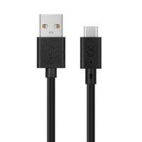 XQISIT oplaad- en synchronisatiekabel USB C 2.0 naar USB A 3, zwart