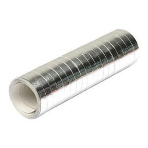 Serpentine rollen metallic zilver 4 meter