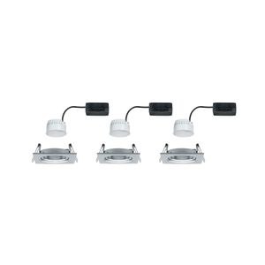 Paulmann 93456 Nova Inbouwlamp Set van 3 stuks LED LED 18 W Aluminium (gedraaid)