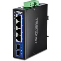TRENDnet 5-Port Hardened Industrial Gigabit DIN-Rail Switch with, TI-G51SC