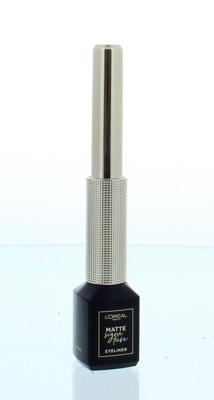 L’Oréal Paris Make-Up Designer Matte Signature Eyeliner van Superliner - Matte Liquid Eyeliner - 01 Black Signature - Zwarte Waterproof Eyeliner, Zwart Oogpotlood - 10,8 ml L’Oréal Paris Make-Up Designer Matte Signature Eyeliner van Superliner - Matte Liquid Eyeliner - 01 Black Signature - Zwarte Waterproof Eyeliner, Zwart Oogpotlood - 10,8 ml