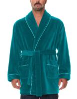 Refinery Velour Smoking Jacket Kamerjas Majestic, Kleur Groen, Maat large / extra large