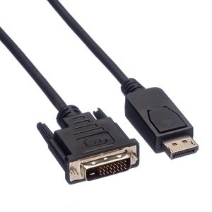 VALUE DisplayPort Kabel DP Male - DVI (24+1) Male, LSOH, zwart, 1,5 m