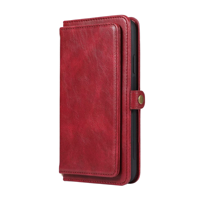 iPhone 16 Pro Max hoesje - Bookcase - Afneembaar 2 in 1 - Backcover - Pasjeshouder - Portemonnee - Kunstleer - Rood