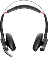 Voyager Focus UC B825 - Headset - stereo - op oor - draadloos - Bluetooth - actieve geluidsdemping