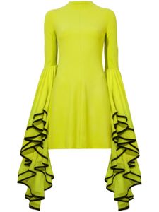 Proenza Schouler robe en crêpe à manches volantées - Vert