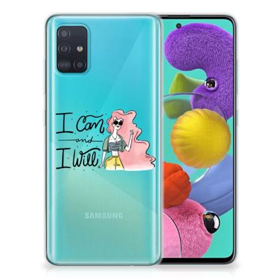 Samsung Galaxy A51 Telefoonhoesje met Naam i Can Samsung Galaxy A51 Telefoonhoesje met Naam i Can