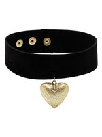 Manokhi heart-pendant choker necklace - Noir