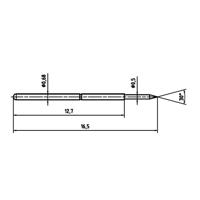 PTR Hartmann 1007-B-0.7N-AU-0.49C Precisietestpen met veercontact