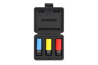 GEDORE rode krachtschroevendraaier-dopsleutelset met beschermhulzen, 3-delig, 17/19/21 mm, diepteaanslag, met kleurcodering, chroom-molybdeen-staal