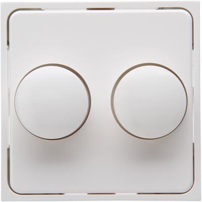 KOPP - Afdekplaat/Centraalplaat - Athenis HK07 - DUO Dimmer - Helder Glans Wit
