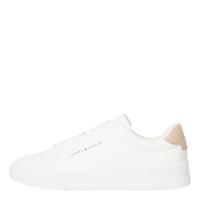 Tommy Hilfiger - Herensneakers met logo, Ivoor, 43 EU