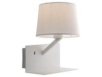 Wandlamp CIAK met USB-uitgang en praktische plank, voor E27-lampen, Verlichting, Moderne Woonkamerlamp met Stoffen Kap