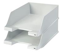 HAN Brievenbak KLASSIEK XXL - 2 STUKS, hoogwaardige en extra hoge brievenbakjes. Modern, chique en hoogglanzend, lichtgrijs, 1047-11