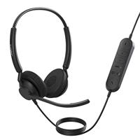 Jabra Engage 40 bedrade stereo headset met inline call control, noise cancelling-technologie en USB-C kabel - werkt met alle toonaangevende Unified Communication-platforms zoals Zoom, Unify - zwart