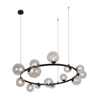 Richmond Hanglamp Joney 15-lamps - Zwart - thumbnail