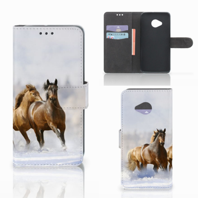HTC U11 Life Telefoonhoesje met Pasjes Paarden HTC U11 Life Telefoonhoesje met Pasjes Paarden