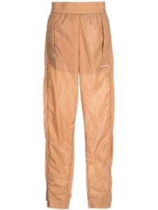 Off-White pantalon de jogging à logo imprimé - Marron