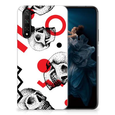 Silicone Back Case Honor 20 Skull Red