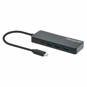 Manhattan 168410 interface hub USB Type-C 5000 Mbit/s Zwart