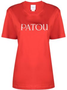 Patou t-shirt en coton biologique à logo imprimé - Rouge