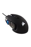 Corsair Scimitar ELITE RGB Optical MOBA/MMO Gaming Mouse (18000 DPI Optische Sensor, 17 Programmeerbare Knoppen, 4-Zone RGB Multi-Colour Achtergrondverlichting, On-Board Opslag) - Zwart