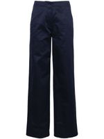 Emporio Armani pantalon chino ample à taille haute - Bleu