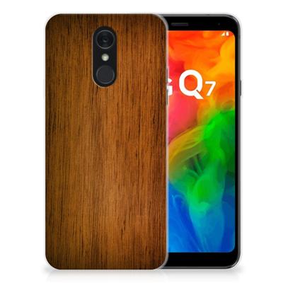 LG Q7 Bumper Hoesje Donker Hout LG Q7 Bumper Hoesje Donker Hout