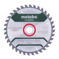 Metabo Accessoires Cirkelzaagblad | Precision Wood Classic | 160x20mm | Z36 WZ 10°/B - 628659000