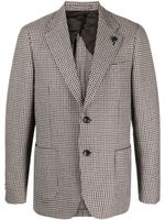 Lardini blazer en laine à motif pied-de-poule - Gris