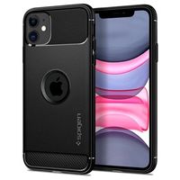 Spigen Rugged Armor iPhone 11 Hoesje - Zwart