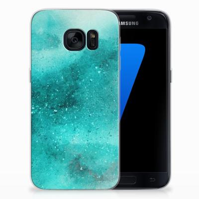 Hoesje maken Samsung Galaxy S7 Painting Blue Hoesje maken Samsung Galaxy S7 Painting Blue