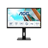 AOC Q32P2 LED-monitor Energielabel F (A - G) 80 cm (31.5 inch) 2560 x 1440 Pixel 16:9 4 ms HDMI, DisplayPort, USB 3.2 Gen 1, Hoofdtelefoonaansluiting IPS LED - thumbnail