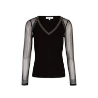 Morgan top met kraaltjes zwart