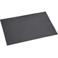 1x Rechthoekige onderleggers/placemats voor borden zwart geweven print 29 x 43 cm   -