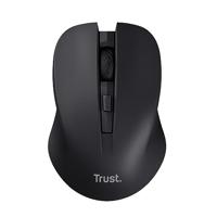 Trust Mydo Stille Draadloze Muis, 82% Gerecycled Plastic, 1000-1800 DPI, Opbergbare USB-microreceiver, RF 2.4GHz, Links- en Rechtshandig Gebruik, Wireless Mouse voor Computer, Laptop, Mac - Zwart