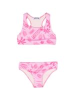 Moschino Kids bikini à imprimé palmier - Rose