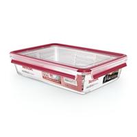 TEFAL Masterseal Glazen voedselcontainer, 3 liter, rechthoekig, 105,6 FL.OZ. Voedselconservering, stapelbaar, magnetron- en ovenbestendig tot 420 °C, lekvrij, N1041210